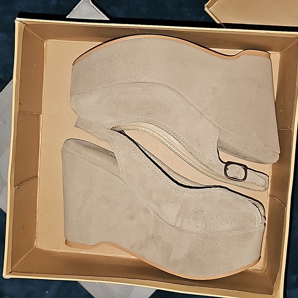 Suede platforms